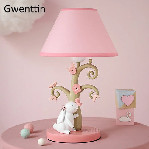 lampe à poser lapin dessin animé pour enfant décorative - vue 4 sur 7