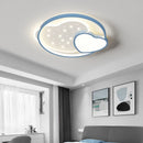 plafonnier led en forme de coeur pour enfants avec étoiles