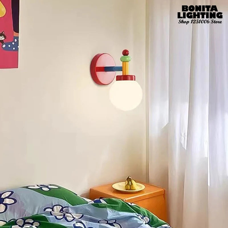 applique murale rétro en blocs de construction pour enfants - vue 6 sur 7