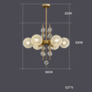 lustre classique à bulles en chrome doré tendance 2024 pour éclairage moderne