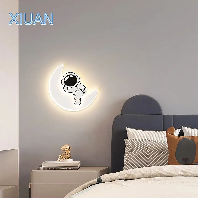 applique murale créative panda astronaute pour chambre d'enfants - vue 4 sur 8