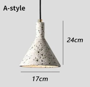 suspension en terrazzo style industriel rétro pour éclairage créatif - vue 9 sur 8