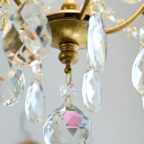 plafonnier led suspendu en cristal design moderne décoratif - vue 4 sur 8