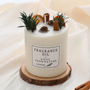 bougies parfumées romantiques en cire de soja avec fleurs séchées
