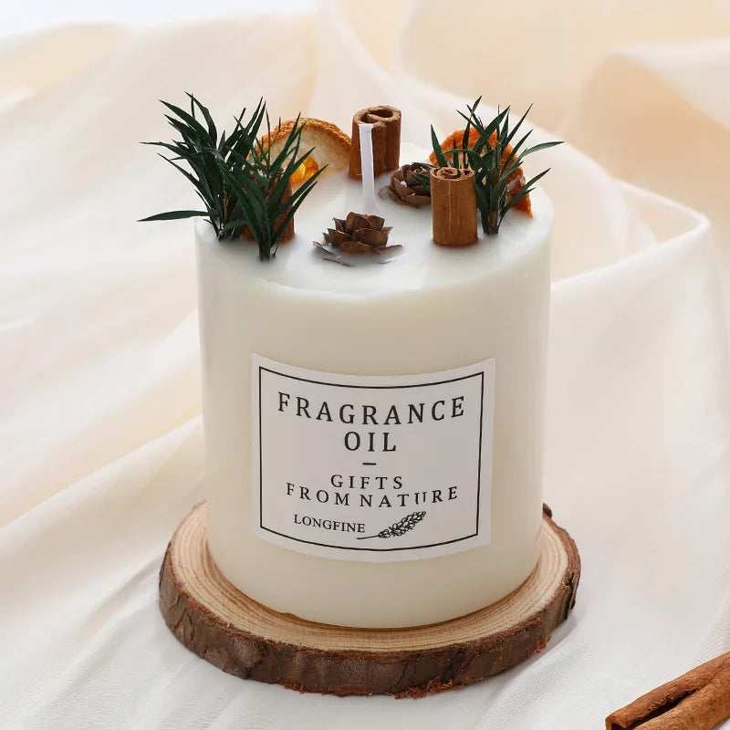 bougies parfumées romantiques en cire de soja avec fleurs séchées - vue 10 sur 10