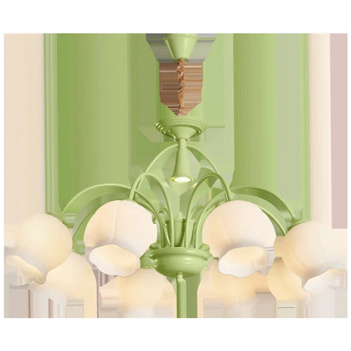 2023 Modern Green Hanging Ceiling Lamp LED Creative Aromatherapy Candle Design Pendant Chandelier Light For Home Bedroom - vue 7 sur 18