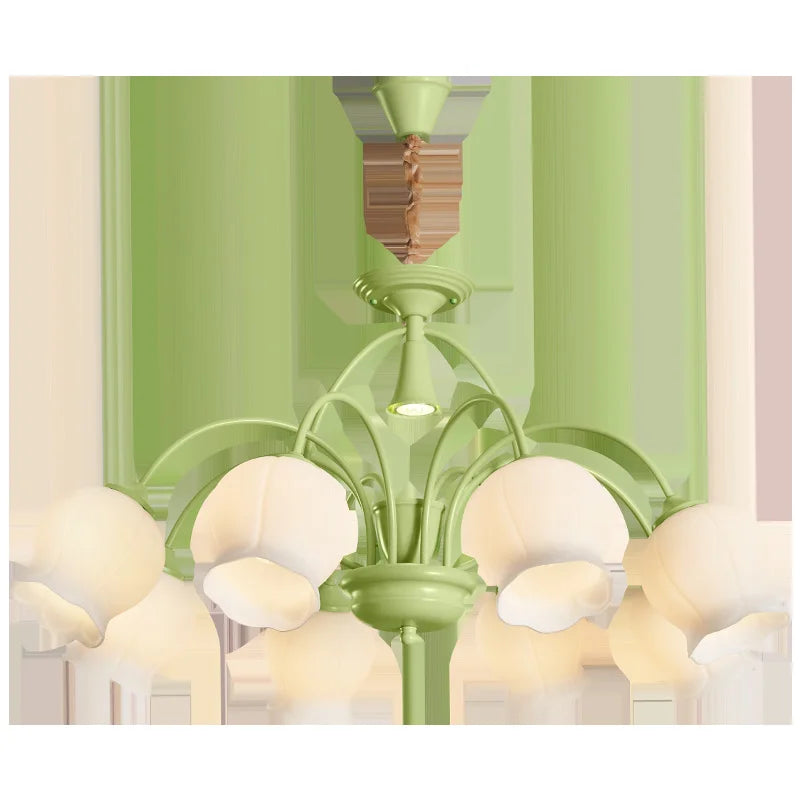 2023 Modern Green Hanging Ceiling Lamp LED Creative Aromatherapy Candle Design Pendant Chandelier Light For Home Bedroom - vue 6 sur 18
