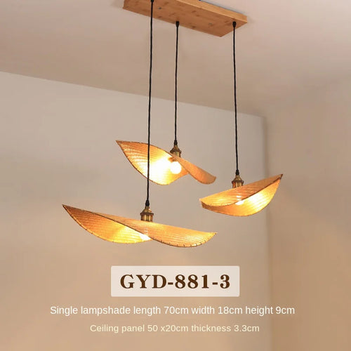 lustre en bambou style japonais pour décoration zen asiatique - vue 11 sur 11