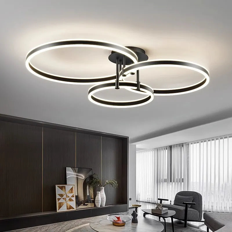 plafonnier Décoration nordique maison chambre décor lampes LED intelligentes pour salon éclairage intérieur lampara - vue 3 sur 18