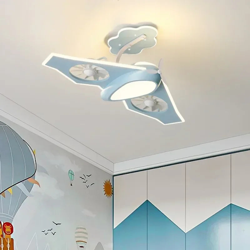 plafonnier ventilateur électrique pour chambre d'enfants design moderne - vue 1 sur 9