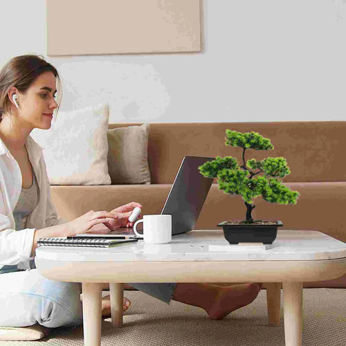 bonsaï artificiel genévrier pour décoration intérieure zen - vue 5 sur 6