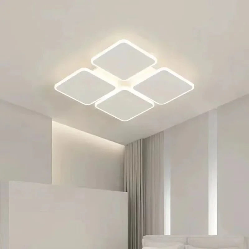 Plafond moderne à LEDs Lustre lampe pour salon salle à manger chambre balcon décor à la maison intérieur Intelligent luminaire Lustre - vue 5 sur 10