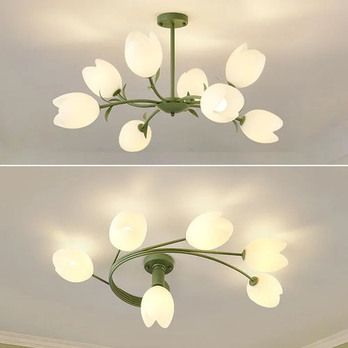 lustre orchidée à LED pour éclairage romantique et chaleureux - vue 2 sur 14