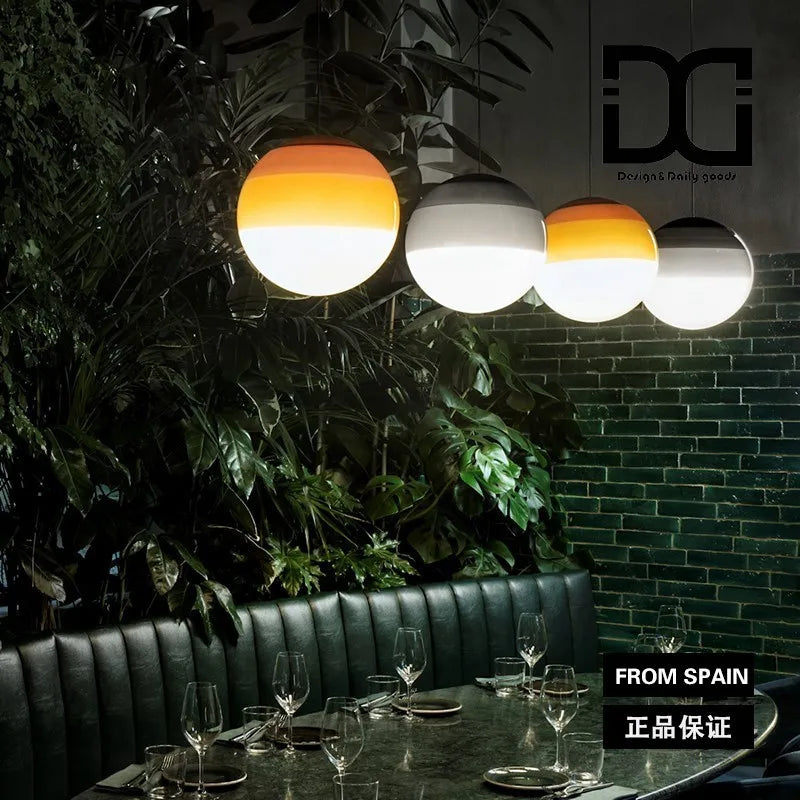 lustre suspension led moderne en verre dégradé pour intérieur - vue 5 sur 12