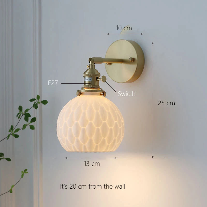 suspension japonaise en céramique artisanale pour éclairage décoratif - vue 6 sur 8
