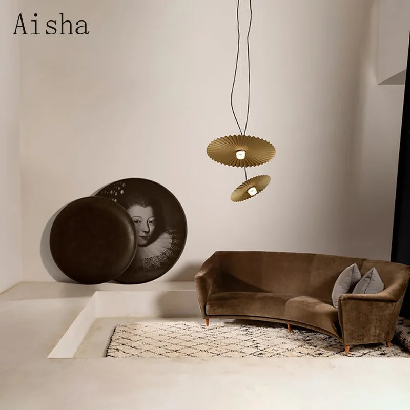 suspension art nordique plissée pour café restaurant et magasin - vue 3 sur 8