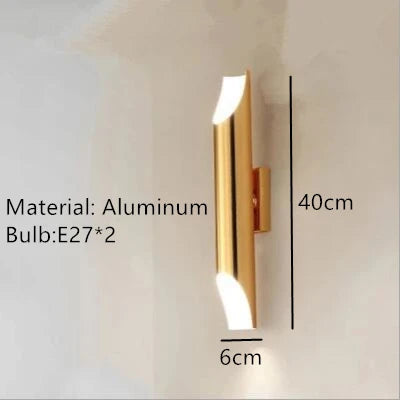 applique murale nordique en aluminium avec éclairage led moderne - vue 9 sur 12