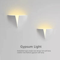 applique murale led créative en gypse pour hôtel et allée