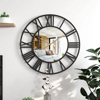 horloge silencieuse décorative avec chiffres romains pour cafés et magasins