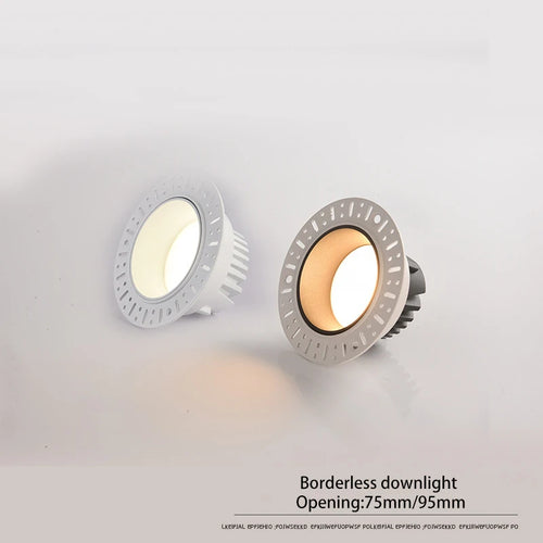 led sans bordure downlight spots remplaçables encastrés pour éclairage intérieur - vue 4 sur 13