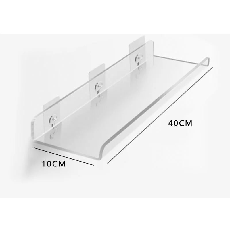 étagère murale flottante en acrylique transparent pour rangement organisé - vue 47 sur 57