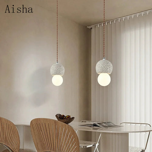 suspension wabi-sabi design luminaire nordique créatif pour intérieur - vue 2 sur 12