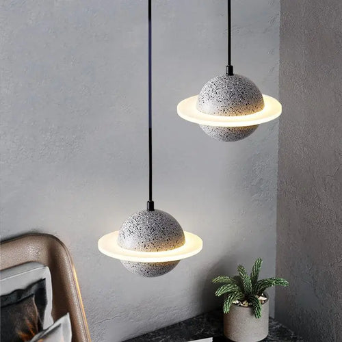 Planète marbre suspension salon chambre allée couloir chambre d'enfants décor lustre lampe Restaurant hôtel suspension - vue 3 sur 24