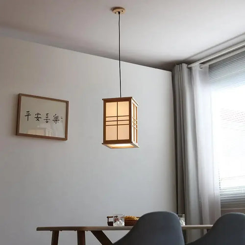 lampe en bois décorative pour restaurant bar et yoga - vue 4 sur 7