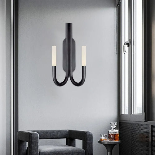 applique murale led en bronze avec cristal pour éclairage décoratif - vue 4 sur 9