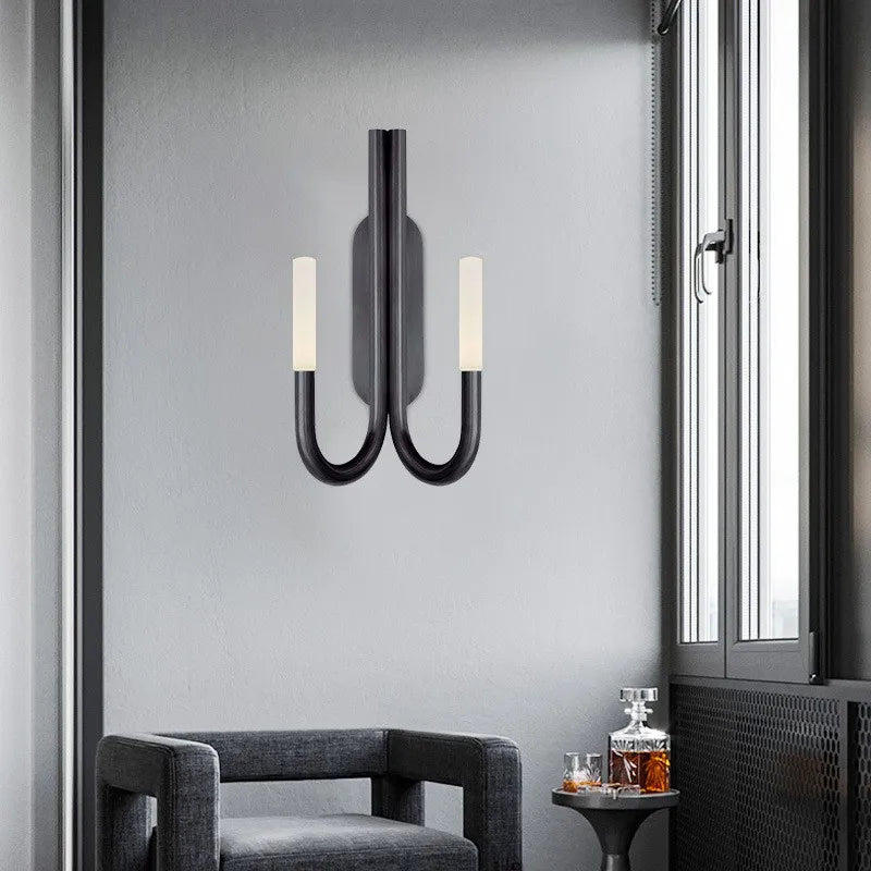 applique murale led en bronze avec cristal pour éclairage décoratif - vue 3 sur 9