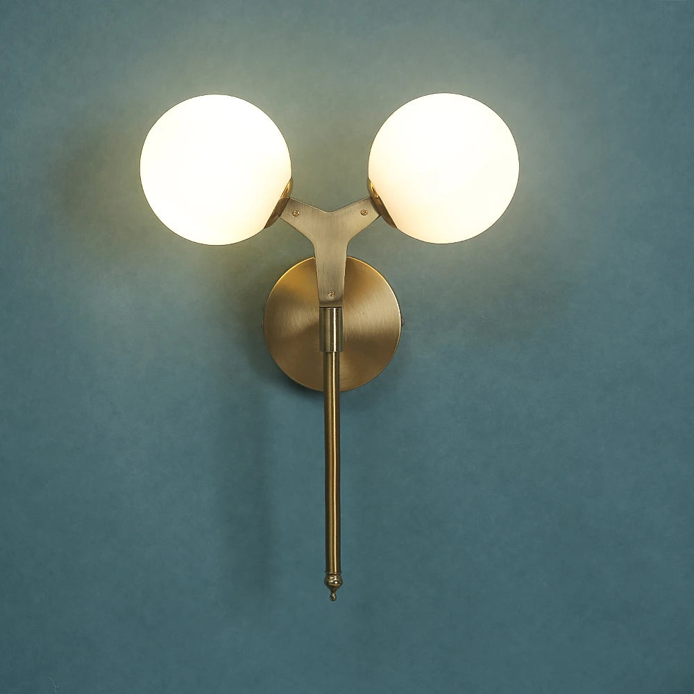 applique murale nordique double tête éclairage design moderne - vue 3 sur 6