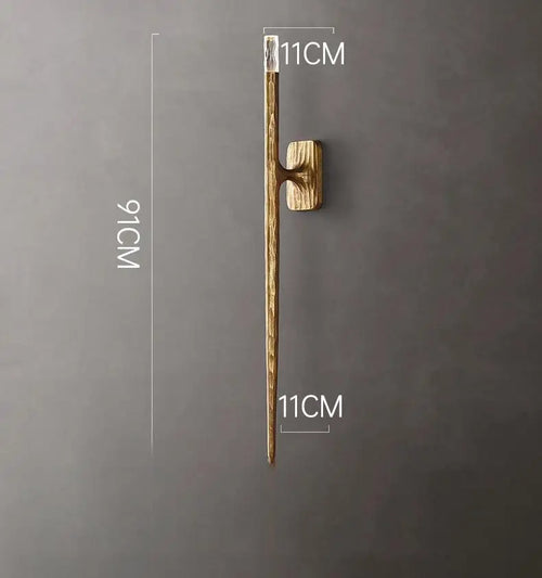applique murale led en bronze avec cristal pour éclairage décoratif - vue 9 sur 9