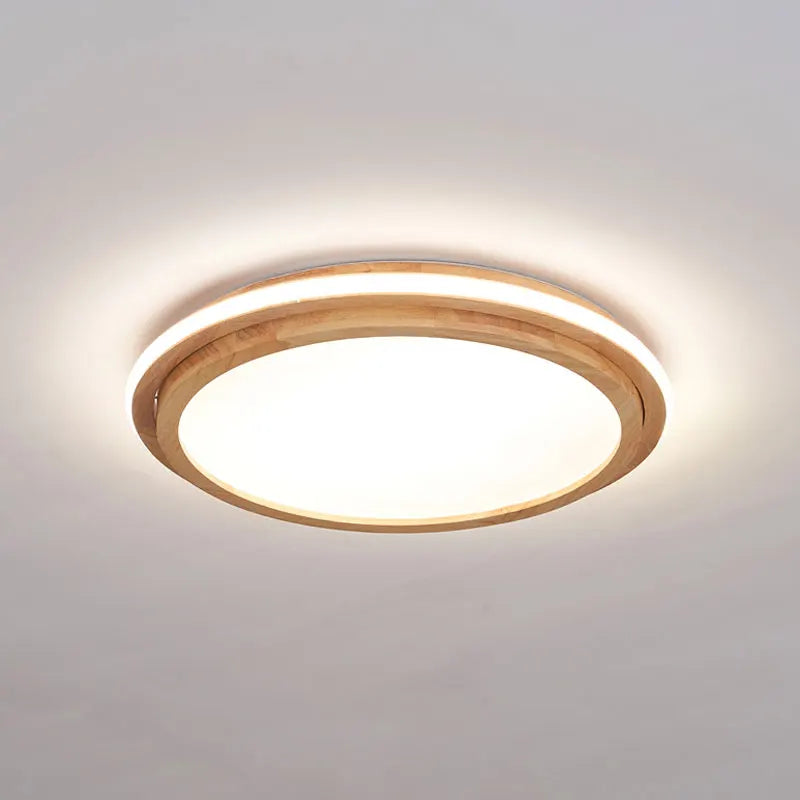lustre moderne en bois avec lumières intelligentes pour intérieur - vue 4 sur 8