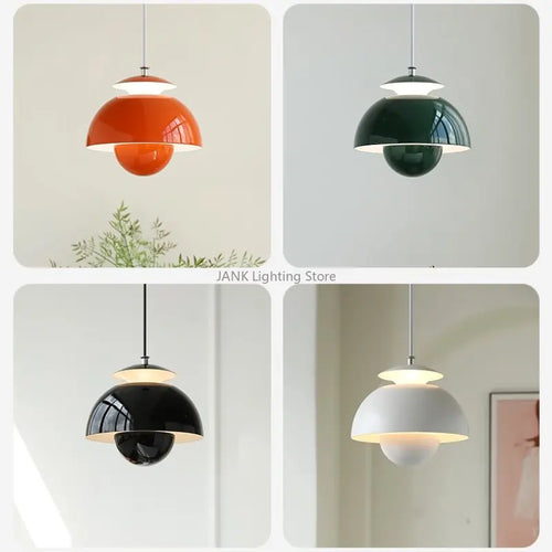 Design danois fleur bourgeon suspension moderne Simple Restaurant chambre d'enfants chambre chevet lustre nordique maison lampes LED - vue 6 sur 10
