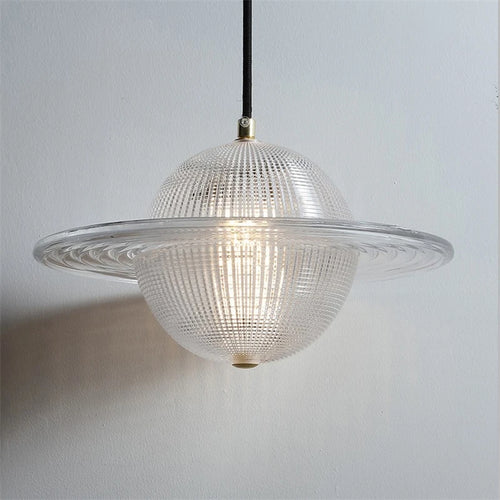 lustre moderne en verre style nordique soucoupe volante led - vue 2 sur 10