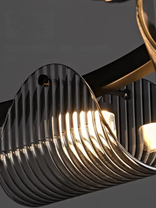 suspension créative en verre et fer pour décoration intérieure - vue 6 sur 10