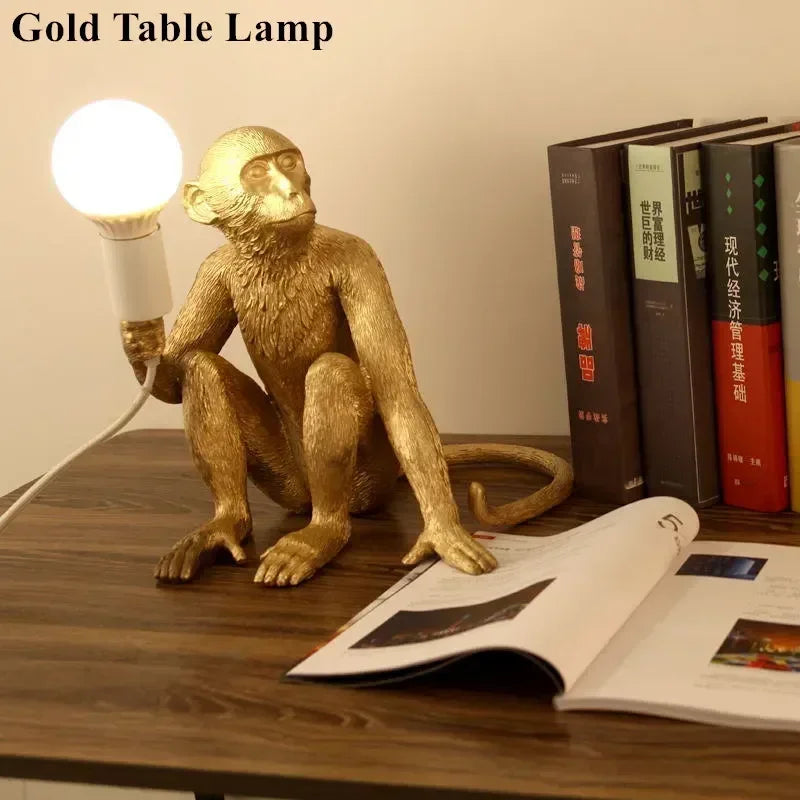 lustre rétro créatif en forme de singe pour cafés et restaurants - vue 13 sur 18