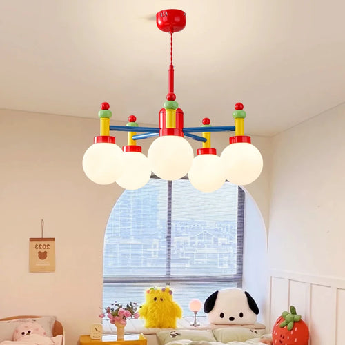 lustre led moderne pour chambre d'enfant style médiéval memphis - vue 3 sur 7