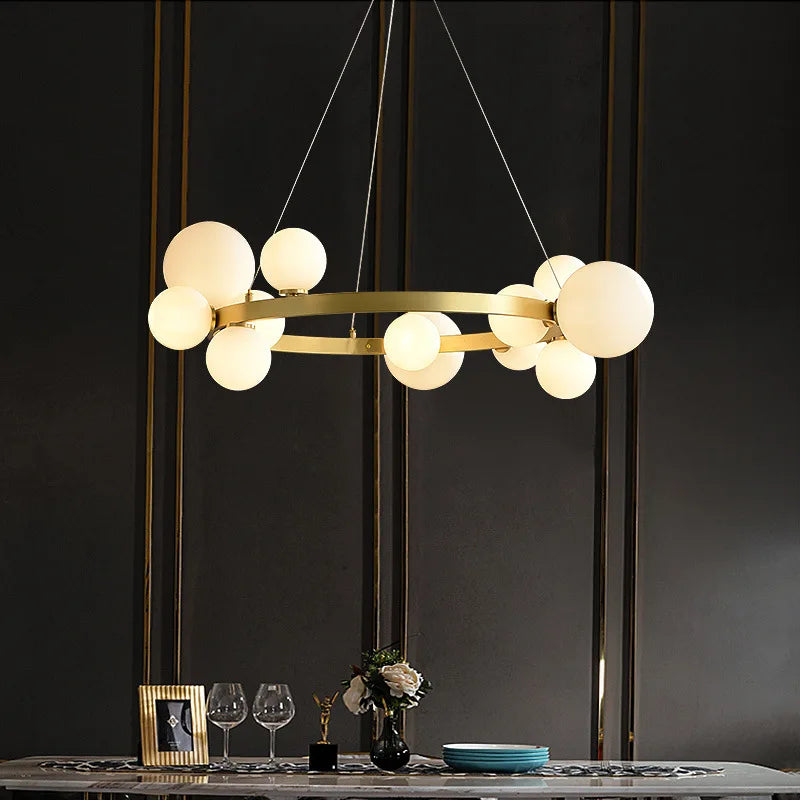 lampe suspendue en forme d'anneau avec fil réglable - vue 4 sur 17