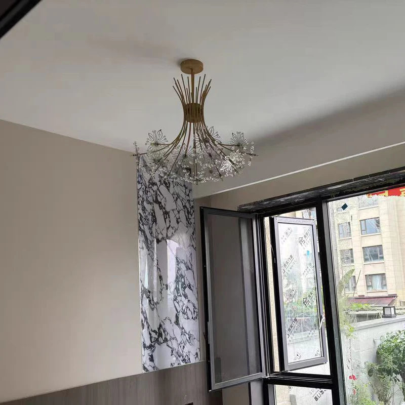 suspension en cristal de pissenlit pour ambiance moderne - vue 5 sur 12