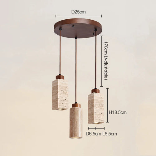 ensemble de 3 suspensions wabi sabi naturelles led - vue 15 sur 14