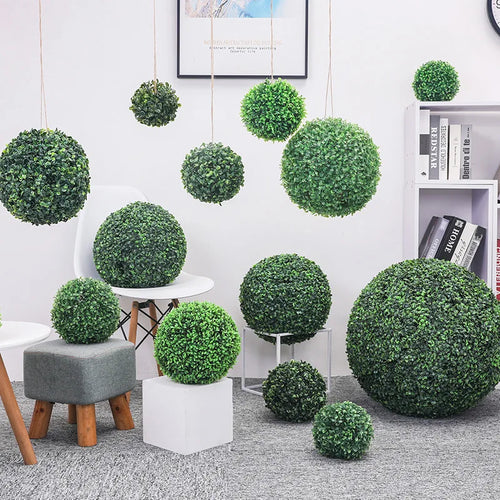 boule de gazon artificiel décorative pour extérieur et jardin - vue 3 sur 6