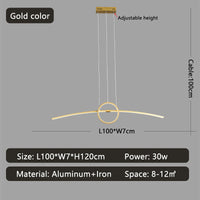 suspension led moderne pour éclairage intérieur design élégant