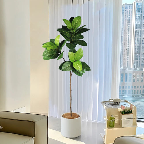 arbre artificiel ficus en plastique pour décoration tropicale - vue 2 sur 9
