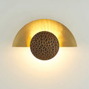 applique murale vintage en bronze et fer en forme de lune