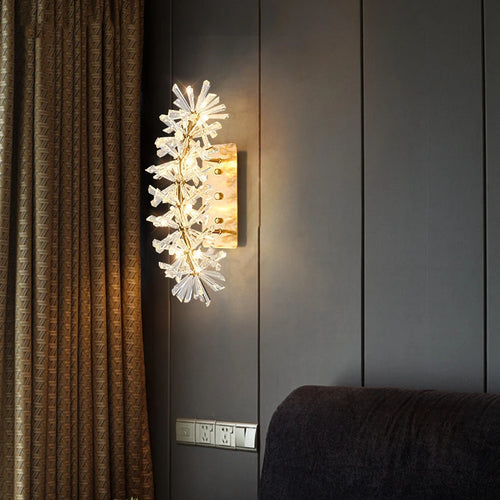 Applique murale LED en cristal moderne lumières or métal salon chevet TV fond appliques G4 ampoule 110-220V montage en Surface - vue 2 sur 12