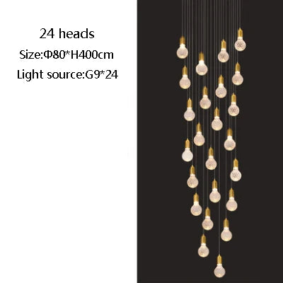 suspension moderne en verre pour villa de luxe - vue 12 sur 15