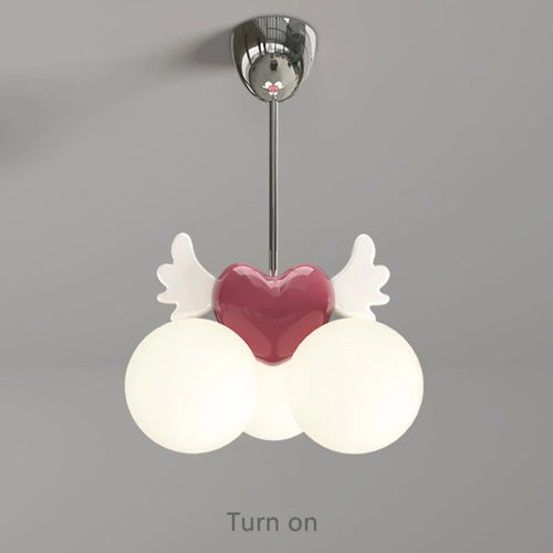 lustre d'amour animé moderne pour chambre d'enfant fille - vue 5 sur 6
