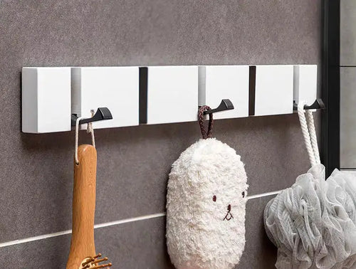 porte-clés mural en bambou avec crochets décoratifs pour organiser - vue 5 sur 12