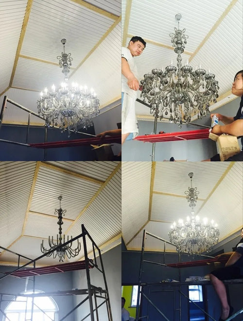 lustre en cristal pour éclairage moderne et élégant - vue 4 sur 15